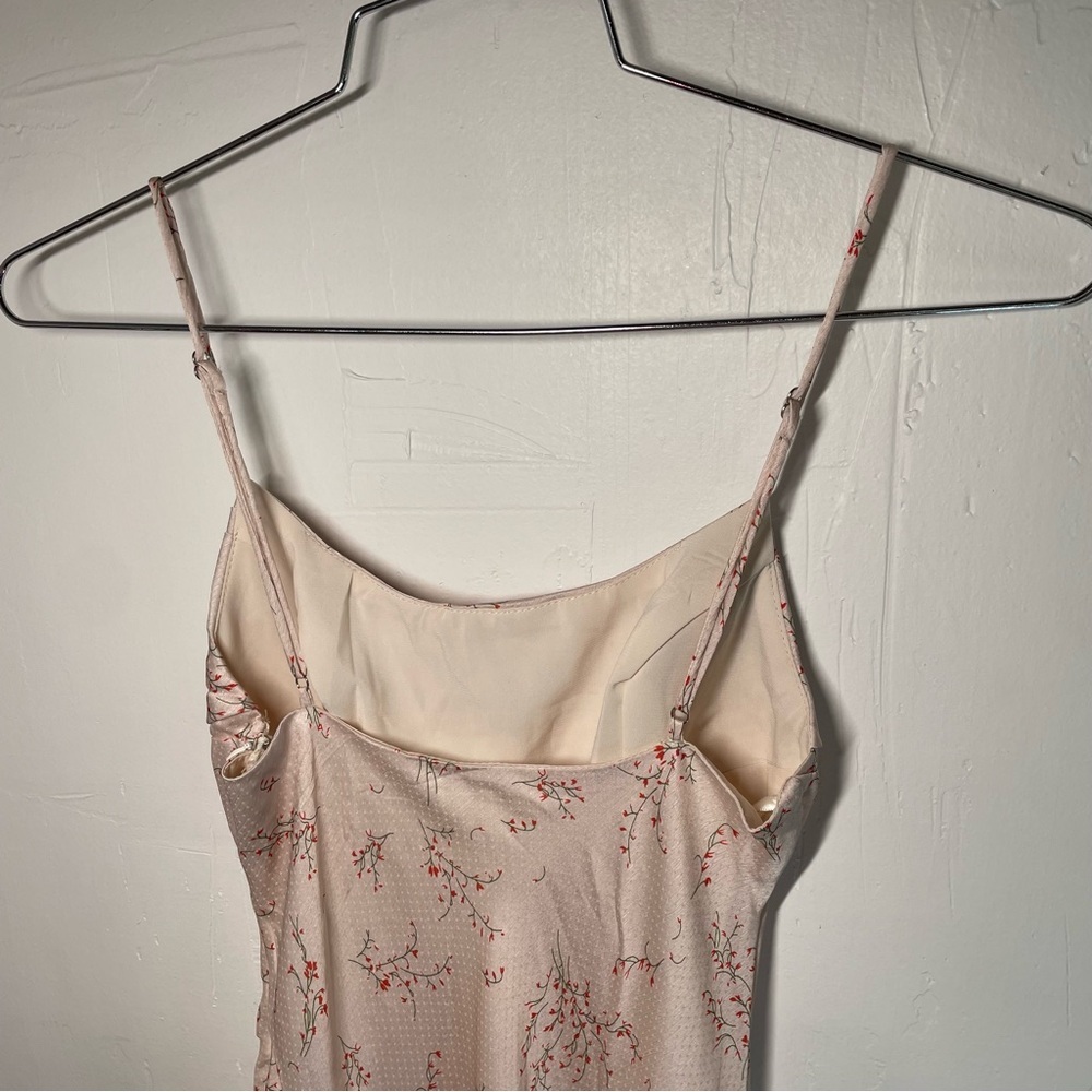 Selfie Leslie Well Versed Romantic Floral Pleated Bust Front Split Slip Dress - Picture 11 of 14
